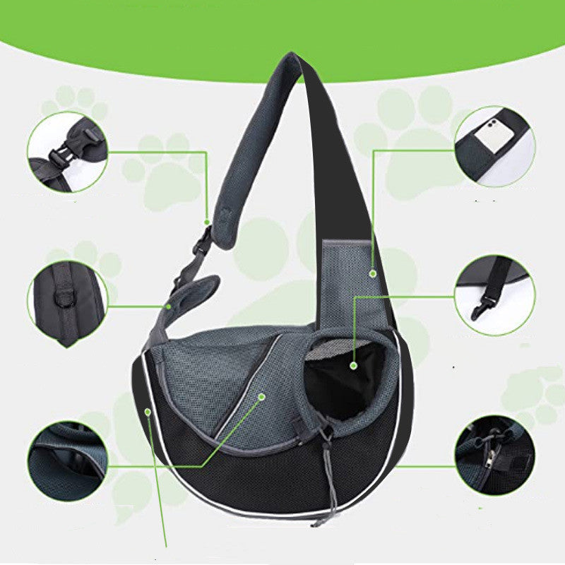 "Portable Pet Carrier Crossbody Bag"