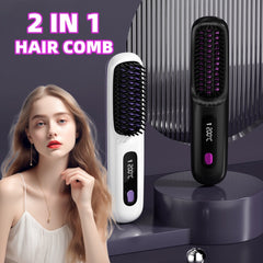 "2-in-1 Wireless Hair Straightener"