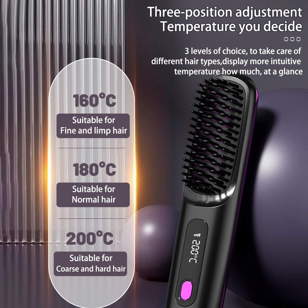 "2-in-1 Wireless Hair Straightener"